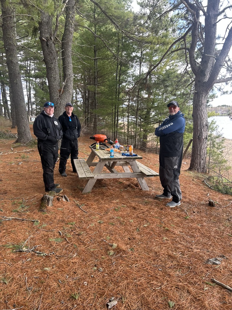 Shore lunch with the famous hot dogs....