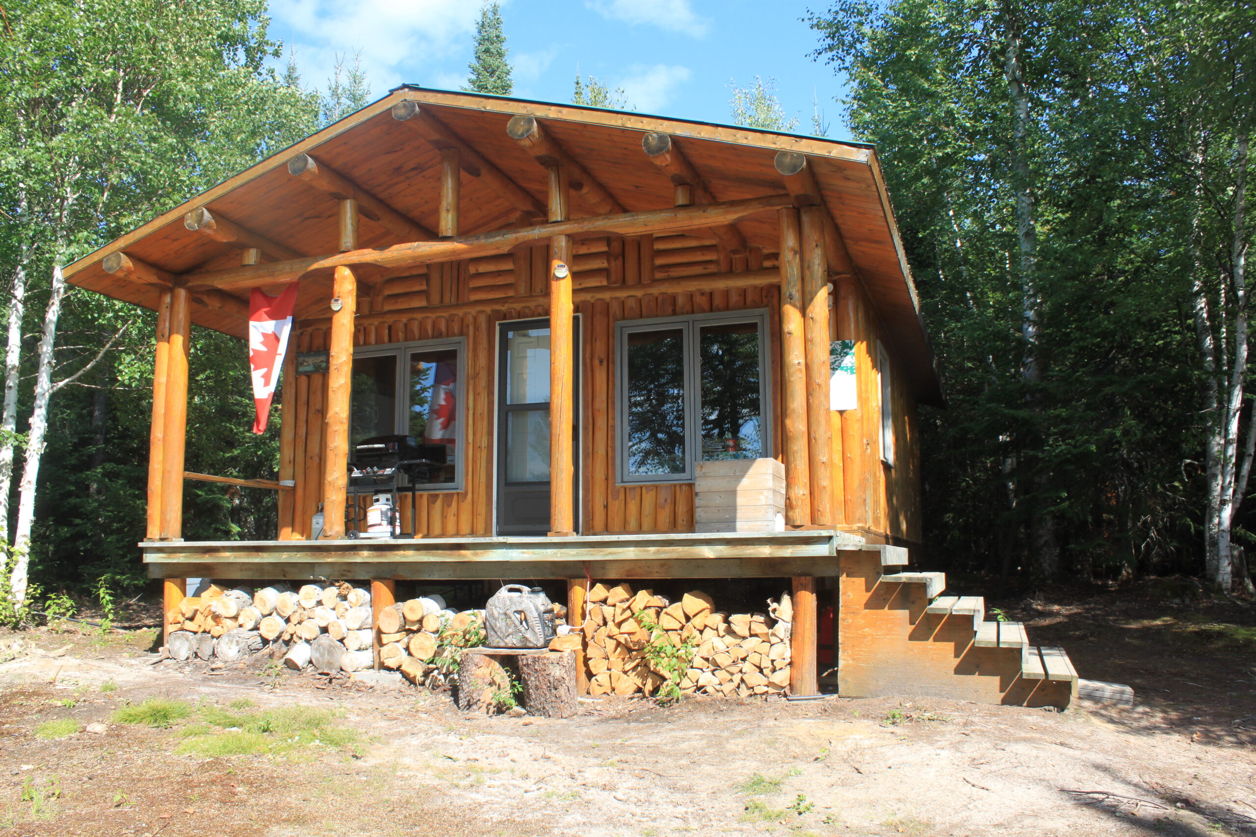 The cabin at Cerulean Lake, the wrong lake we first landed on
